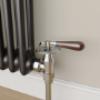 Maesta Chrome Traditional Manual Angled Radiator Valves With Lockshield