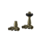 Maesta Antique Brass Traditional TRV Corner Thermostatic Radiator Valves With Lockshield