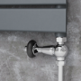 Elego Chrome Traditional TRV Straight Thermostatic Radiator Valves With Lockshield