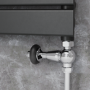 Elego Chrome Traditional TRV Straight Thermostatic Radiator Valves With Lockshield