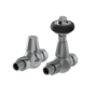 Elego Chrome Traditional TRV Straight Thermostatic Radiator Valves With Lockshield