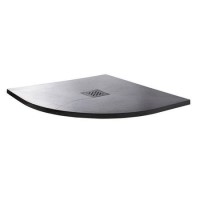 Claristone Anthracite Quadrant Slate Effect Shower Tray & Waste - 900 x 900mm