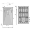Claristone Anthracite Slate Effect Shower Tray &amp; Waste - 1400 x 800mm