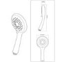Triton 8000 Series 5 Spray Pattern Shower Head Handset - Chrome