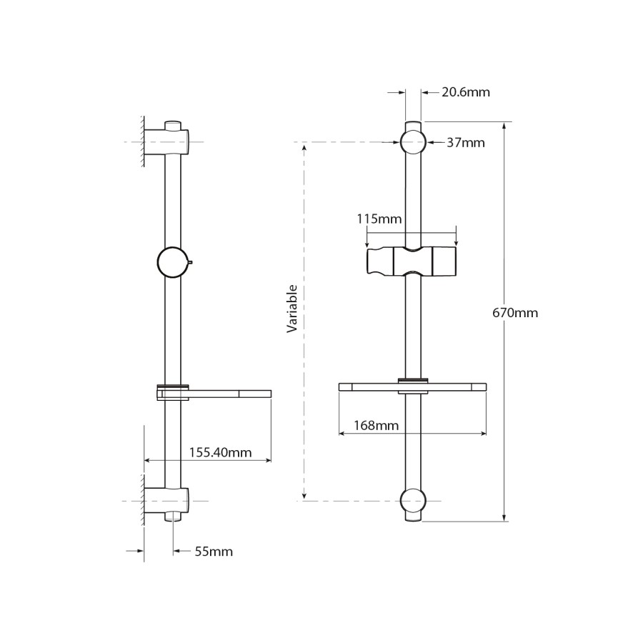Triton Easi-Fit Shower Kit - Chrome