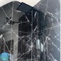 GRADE A1 - Black Square Thermostatic Mixer Shower Set with Exposed Valve - Zana