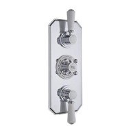 Hudson Reed White Topaz Triple Thermostatic Shower Valve