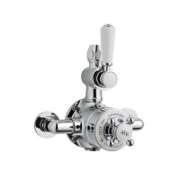 Hudson Reed White Topaz Twin Thermostatic Shower Valve