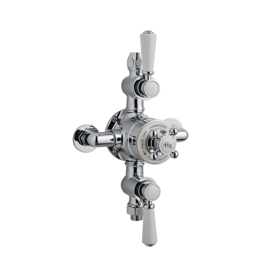 Hudson Reed White Topaz Triple Thermostatic Shower Valve