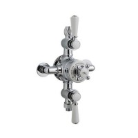 Hudson Reed White Topaz Triple Thermostatic Shower Valve