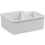 1.5 Bowl Undermount White Ceramic Kitchen Sink - Reginox Tuscany