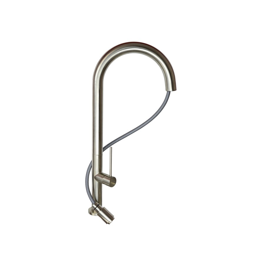 CDA TV12BR Contemporary Slimline Pullout Tap Brushed Nickel