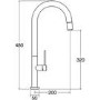 CDA TV12BR Contemporary Slimline Pullout Tap Brushed Nickel