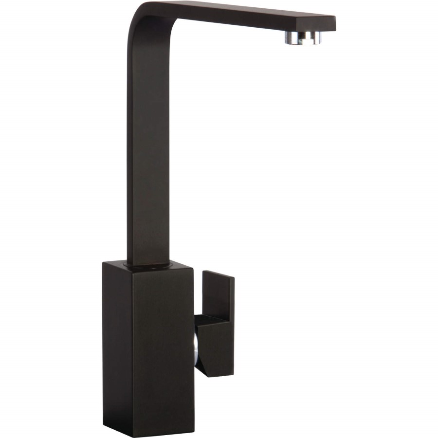 GRADE A2 - CDA TV9BL Black Single Side Lever Kitchen Mixer Tap