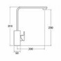 GRADE A2 - CDA TV9BL Black Single Side Lever Kitchen Mixer Tap