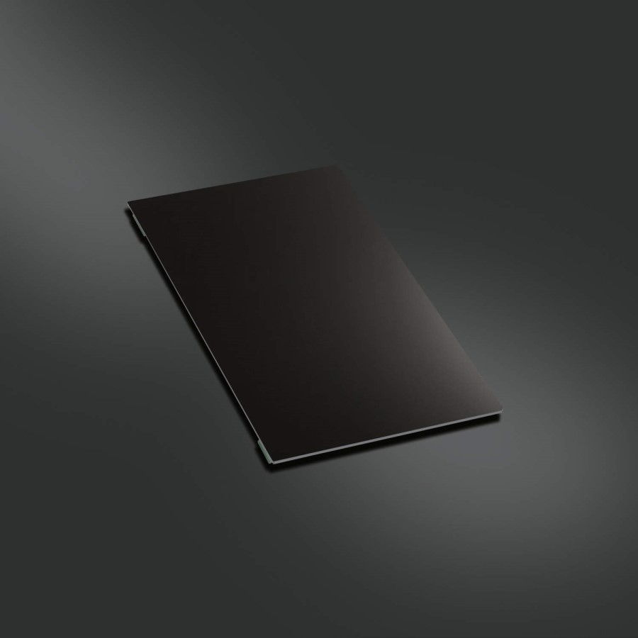 GRADE A1 - Smeg TVN 24cm Wide Reversible Black Glass And Stainless Steel Chopping Board