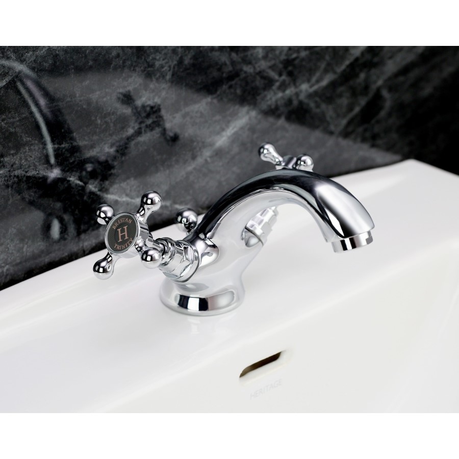 GRADE A1 - Bristan Trinity Chrome Basin Mixer Tap with Waste
