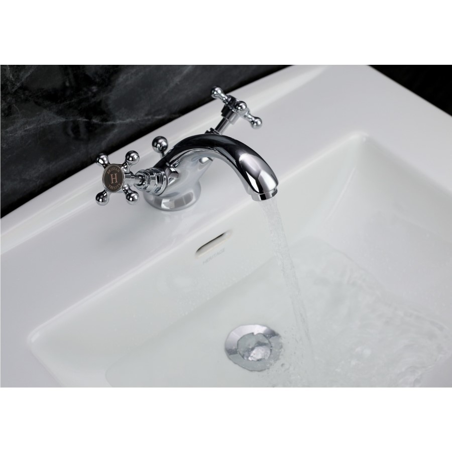 GRADE A1 - Bristan Trinity Chrome Basin Mixer Tap with Waste
