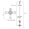 Bristan Trinity 2 Exposed Concentric Chrome Shower Valve with Diverter and Rigid Riser Kit