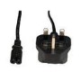 UK Mains to Figure 8 C7 2 Meter Black OEM Power Cable