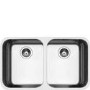 GRADE A2 - Smeg UM4545 Alba Double Bowl Undermount Stainless Steel Sink