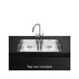 GRADE A2 - Smeg UM4545 Alba Double Bowl Undermount Stainless Steel Sink