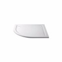 UNBD1080LQ100 1000x800mm Left Hand Offset Quadrant Shower Tray 45mm - White Acrylic Stone Resin - Pearl