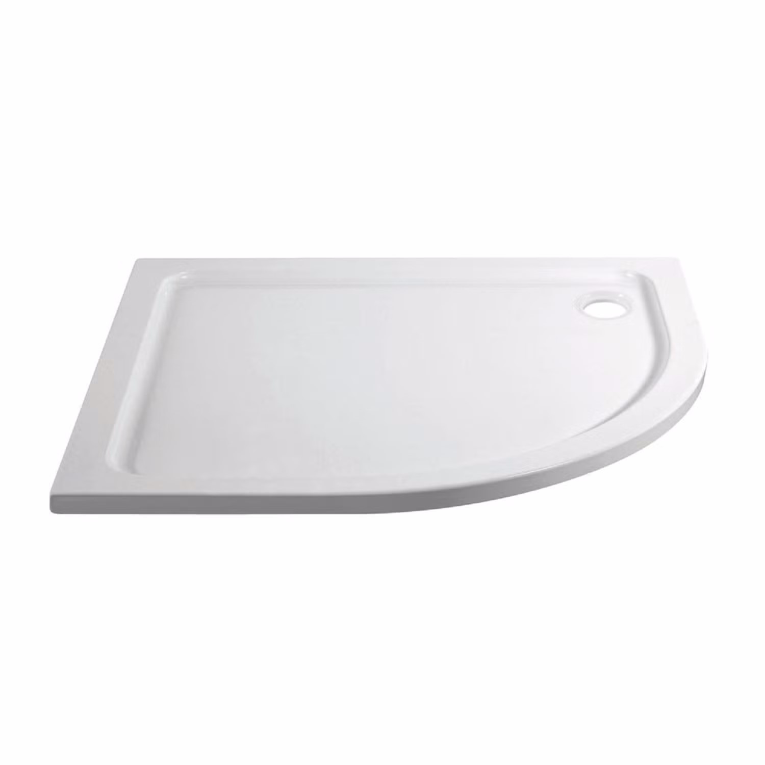Photos - Shower Tray Pearl 1000x800mm White Acrylic Capped Stone Resin Right Hand Offset Quadrant  45mm -  White UNBD1080RQ100 