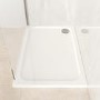 1200x760mm Rectangular Shower Tray – Low Profile 45mm – Stone Resin – White – Pearl