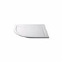 1200x800mm Left Hand Offset Quadrant Shower Tray 45mm - White Acrylic Stone Resin - Pearl