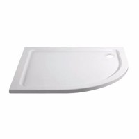1200x800mm Right Hand Offset Quadrant Shower Tray 45mm - White Acrylic Stone Resin - Pearl 1200x800mm Right Hand Offset Quadrant Shower Tray 45mm - White Acrylic Stone Resin - Pearl