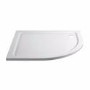 1200x800mm Right Hand Offset Quadrant Shower Tray 45mm - White Acrylic Stone Resin - Pearl