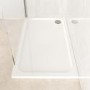 1500x800mm Rectangular Shower Tray – Low Profile 45mm – Stone Resin – White – Pearl
