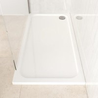 1700x700mm Rectangular Shower Tray – Low Profile 45mm – Stone Resin – White – Pearl