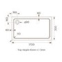 1700x700mm Black 8mm Glass Rectangular Sliding Shower Enclosure with Shower Tray - Pavo