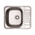 A1/UNITI ONLY OPENED - Single Bowl Compact Inset Chrome Stainless Steel Kitchen Sink with Reversible Drainer - Essence