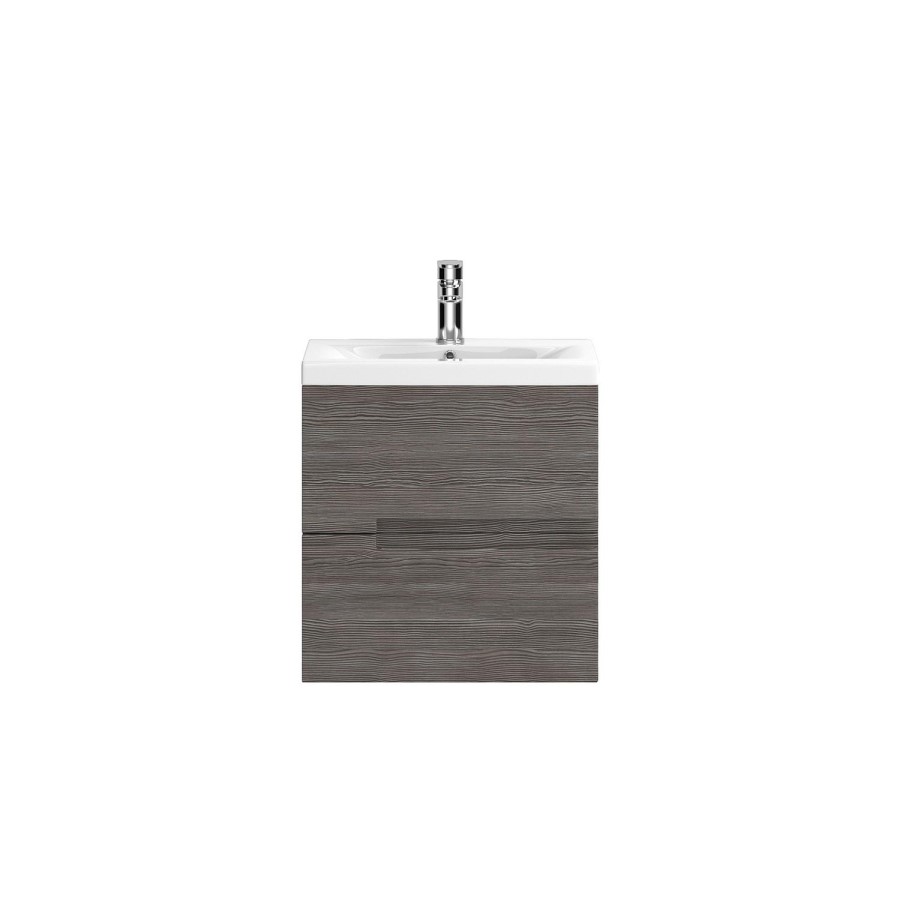 Hudson Reed Grey Wall Hung Bathroom Cabinet & Basin - W510 x H540mm
