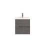 Hudson Reed Grey Wall Hung Bathroom Cabinet & Basin - W505 x H518mm
