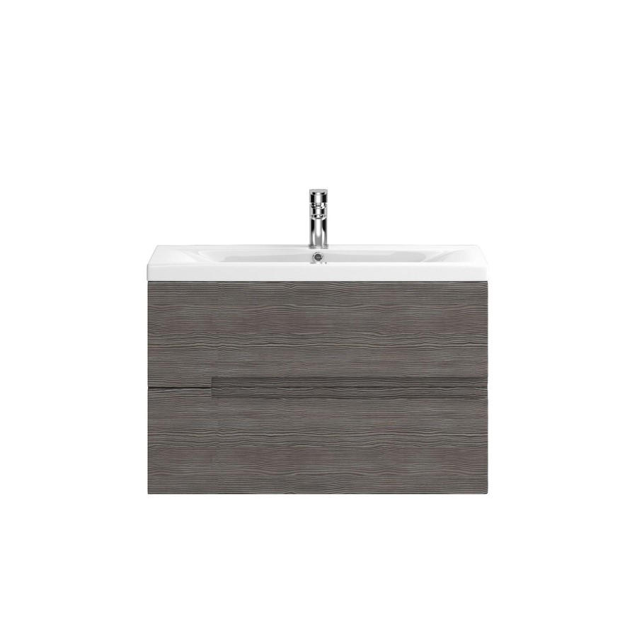 Hudson Reed Grey Wall Hung Bathroom Cabinet & Basin - W810 x H540mm
