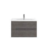 Hudson Reed Grey Wall Hung Bathroom Cabinet & Basin - W810 x H540mm
