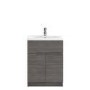 Hudson Reed Grey Floor Standing Bathroom Cabinet & Basin - W615 x H850mm