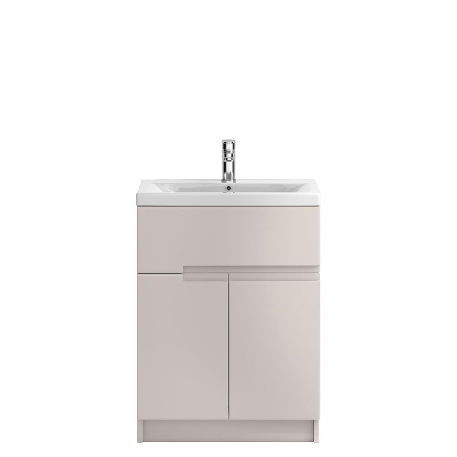Cashmere Free Standing Bathroom Cabinet & Basin - W605 x H828mm