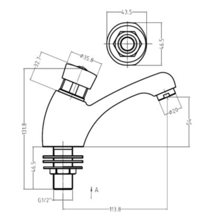 Taylor & Moore Non Concussive Basin Taps