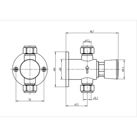 Taylor & Moore Non Concussive Shower Mixer Valve