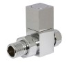 GRADE A1 - Square Straight Radiator Valves Chrome- For Pipework Which Comes From The Floor