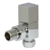 Square Angled Radiator Valves Chrome Square Angled Radiator Valves Chrome