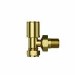 Brushed Brass Round Angled Radiator Valves - Tundra - For Pipework Which Comes From The Wall