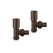 Bronze Round Angled Radiator Valves - Nazco