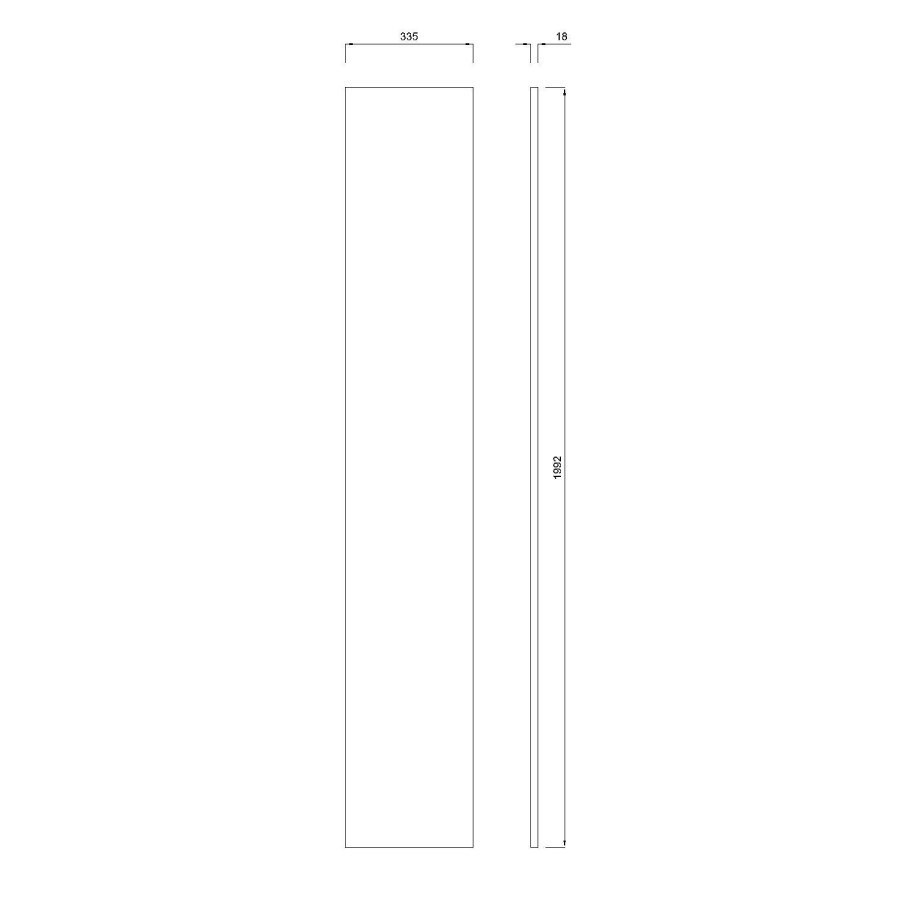 Tall Tower End Panel for Fitted Furniture Blue- Vancouver