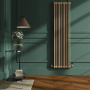 Reggio Elk brown Vertical Double Column Traditional Radiator 1800x470mm 4399 BTU - Cast Iron Style